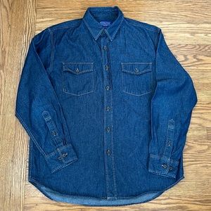 Men’s Pendleton Chambray Denim Long Sleeve Shirt size Large